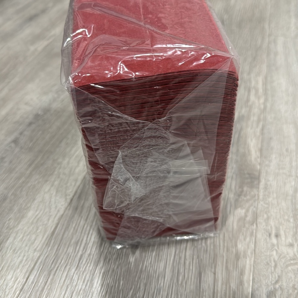50 Burgundy Wine Colored Paper Linen Dinner Napkins Folded Disposable NEW - Picture 5 of 8